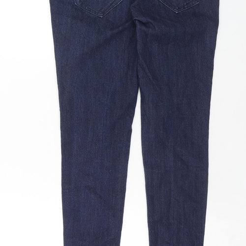 TU Womens Blue Cotton Skinny Jeans Size 10 L28 in Regular Zip