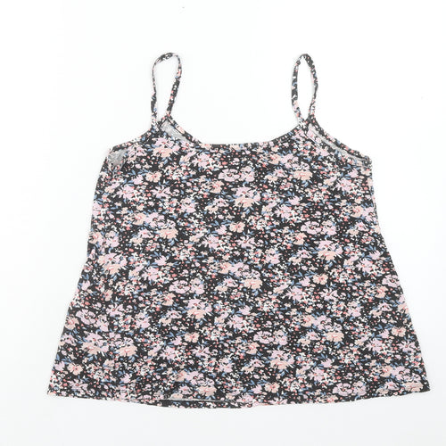 Papaya Womens Multicoloured Floral Viscose Basic Tank Size 8 Round Neck