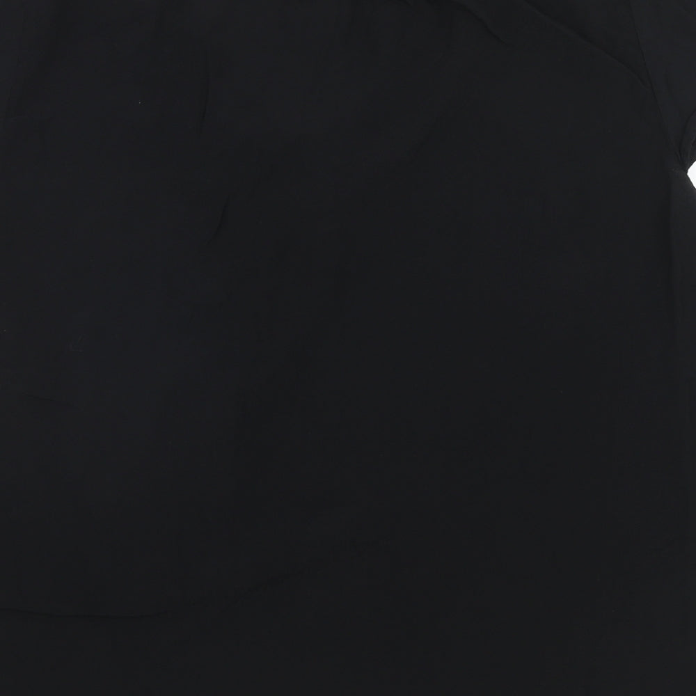 Bonmarché Womens Black Viscose Basic Blouse Size 18 V-Neck