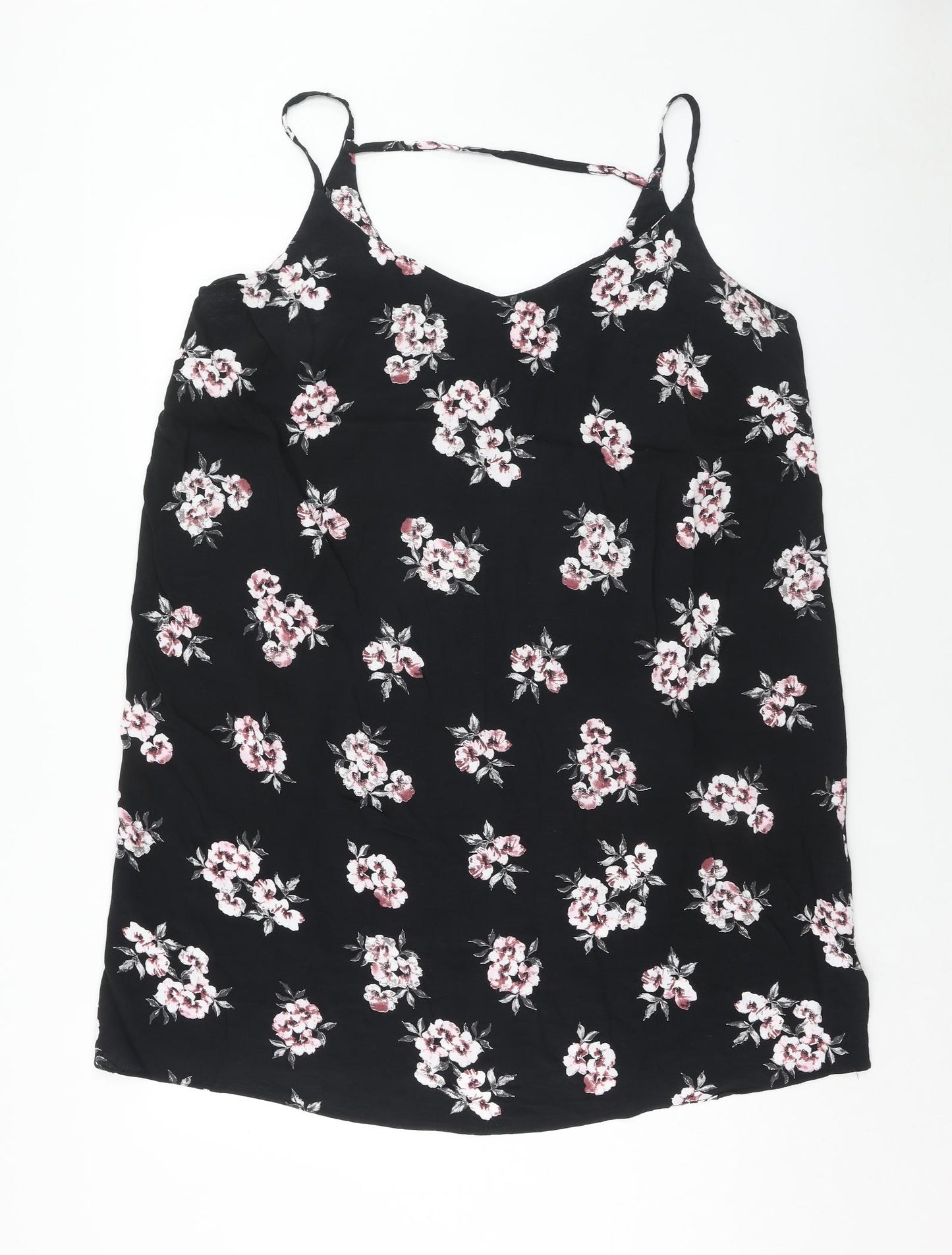 New Look Womens Multicoloured Floral Polyester Camisole Blouse Size 22 V-Neck