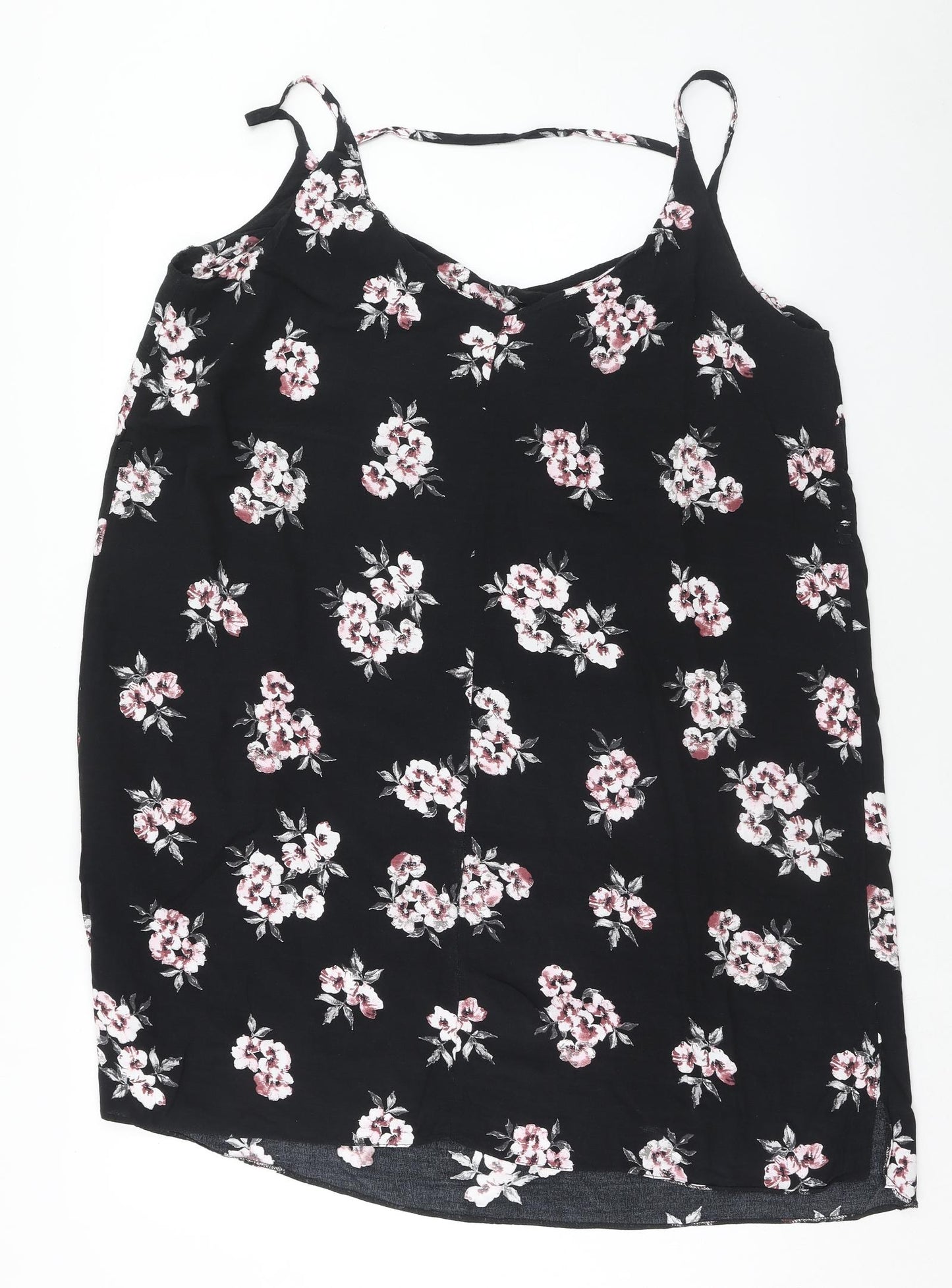 New Look Womens Multicoloured Floral Polyester Camisole Blouse Size 22 V-Neck