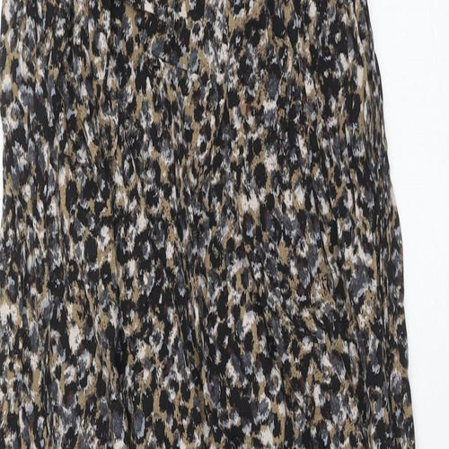 Mimi Chica Womens Multicoloured Animal Print Viscose A-Line Size M Off the Shoulder Pullover