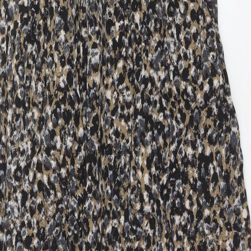 Mimi Chica Womens Multicoloured Animal Print Viscose A-Line Size M Off the Shoulder Pullover