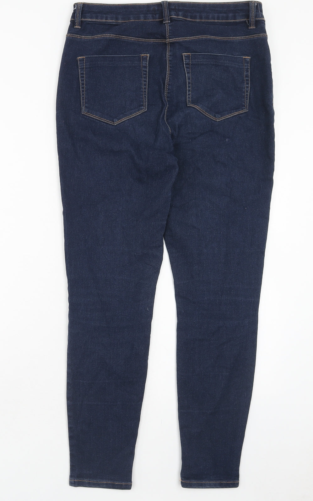Papaya Womens Blue Cotton Skinny Jeans Size 12 Regular Button