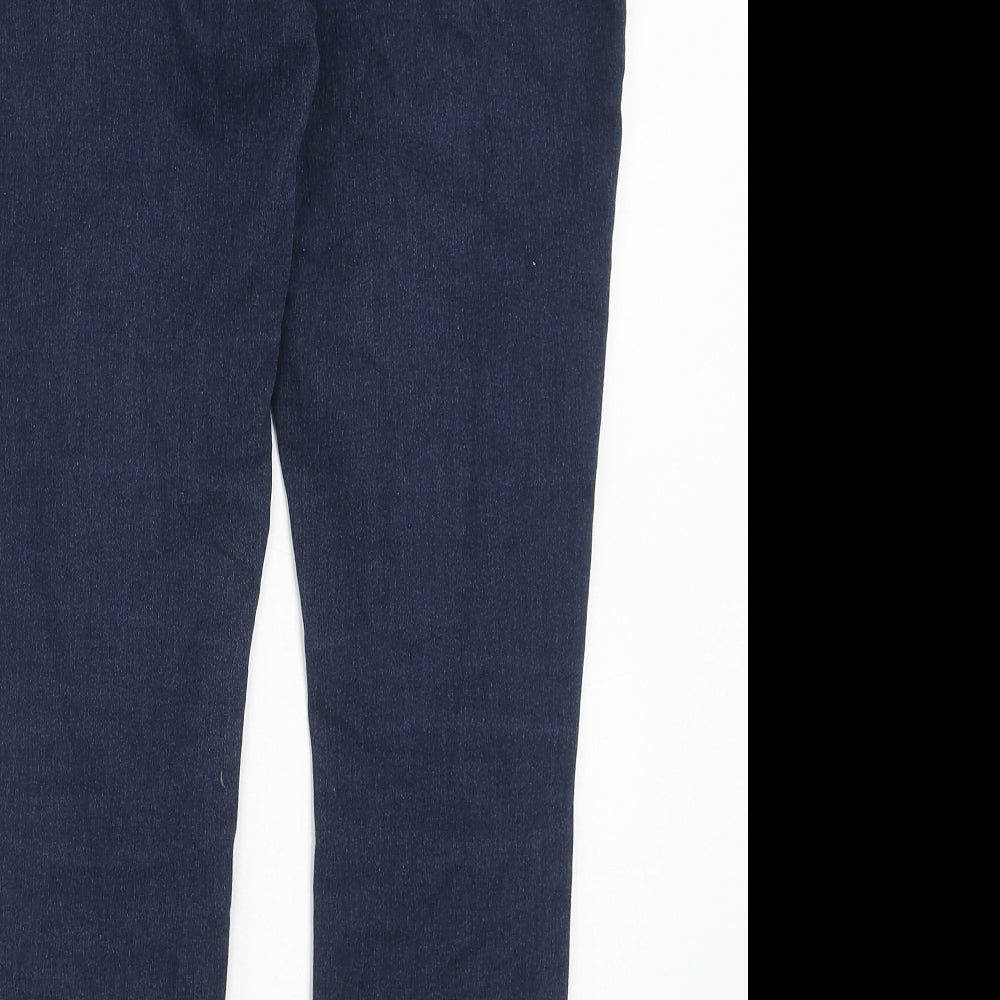 Papaya Womens Blue Cotton Skinny Jeans Size 12 Regular Button