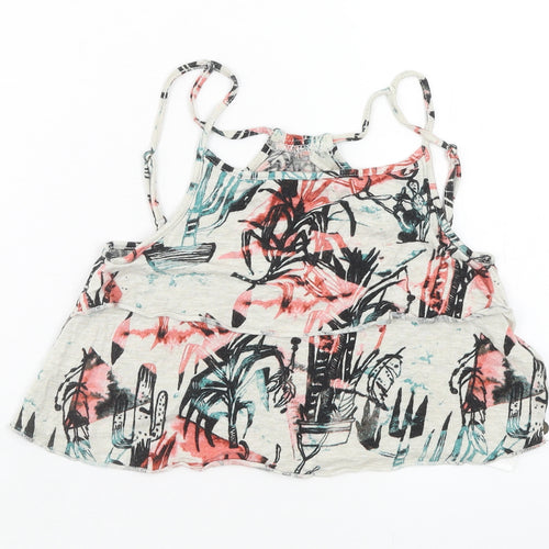 Gracia Girls Multicoloured Geometric Viscose Camisole T-Shirt Size 6 Years Scoop Neck Pullover