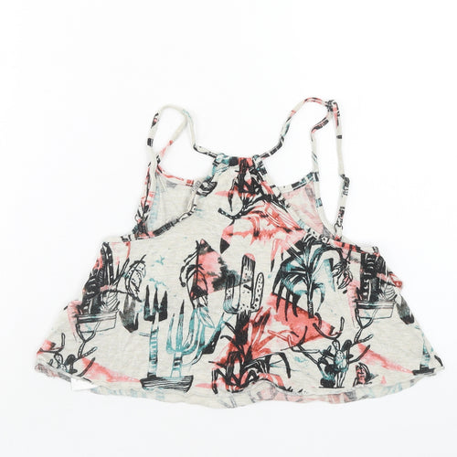 Gracia Girls Multicoloured Geometric Viscose Camisole T-Shirt Size 6 Years Scoop Neck Pullover