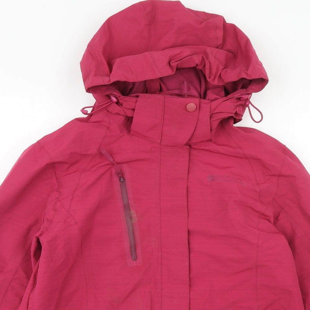 Mountain Warehouse Womens Pink Windbreaker Jacket Size 10 Zip