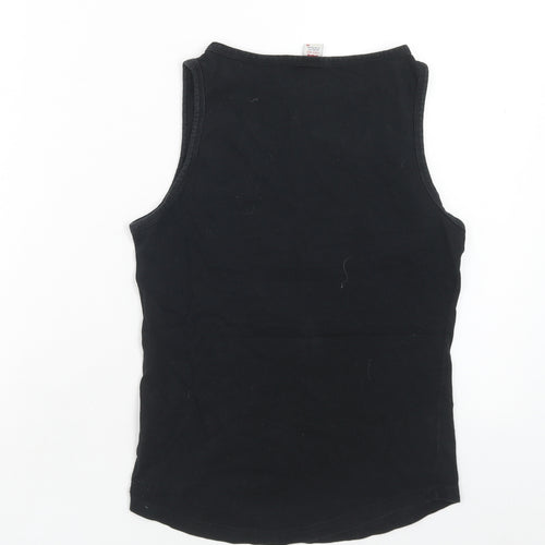 Signature by Levi Strauss & Co. Boys Black Cotton Basic Tank Size M Round Neck Pullover