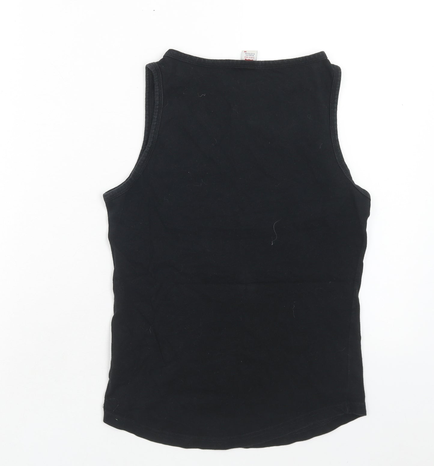 Signature by Levi Strauss & Co. Boys Black Cotton Basic Tank Size M Round Neck Pullover