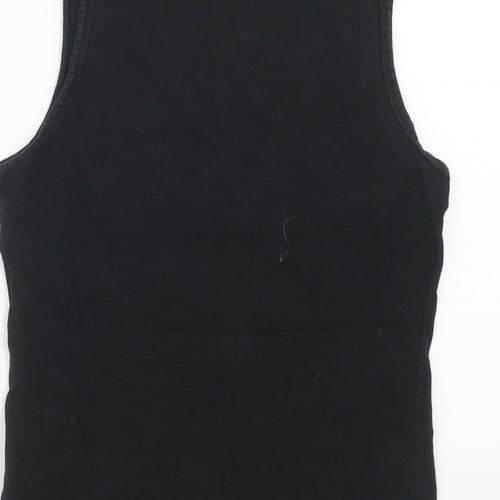 Signature by Levi Strauss & Co. Boys Black Cotton Basic Tank Size M Round Neck Pullover