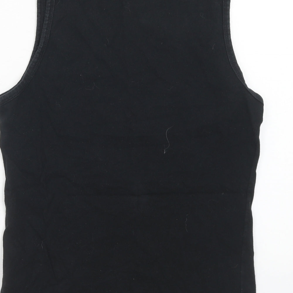 Signature by Levi Strauss & Co. Boys Black Cotton Basic Tank Size M Round Neck Pullover
