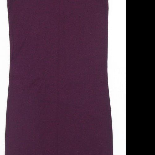 H&M Womens Purple Polyester Tank Dress Size S Round Neck Pullover