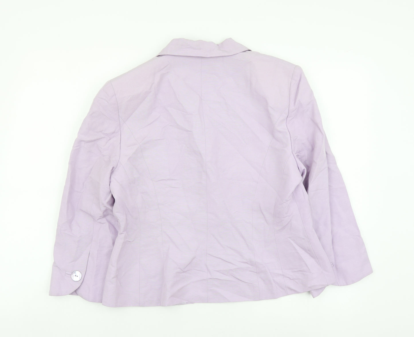 Monsoon Womens Purple Viscose Jacket Suit Jacket Size 14