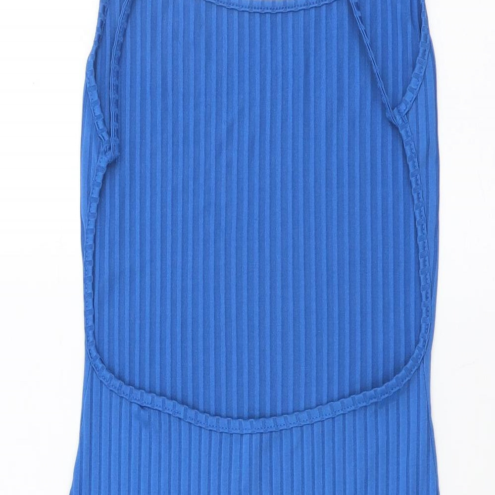 SheIn Womens Blue Polyester Playsuit One-Piece Size S Pullover