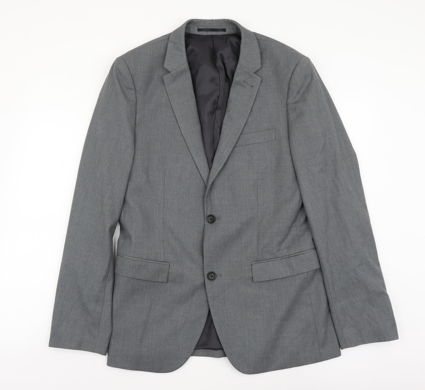 Topman Mens Grey Polyester Jacket Blazer Size M