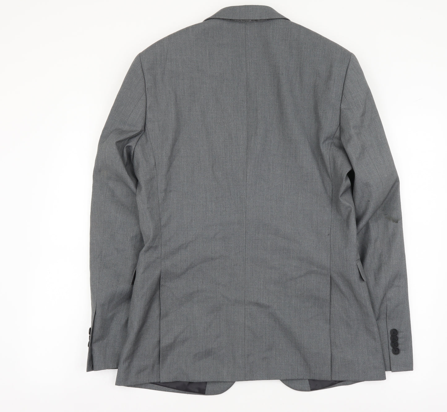 Topman Mens Grey Polyester Jacket Blazer Size M
