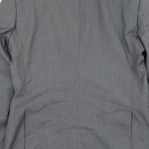 Topman Mens Grey Polyester Jacket Blazer Size M