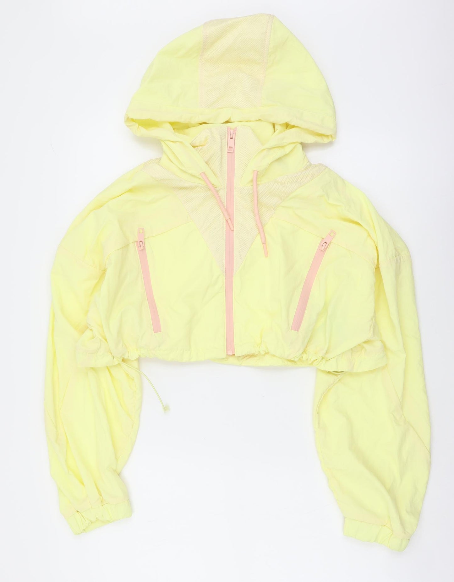 Zara Womens Yellow Jacket Size M Zip - Cropped