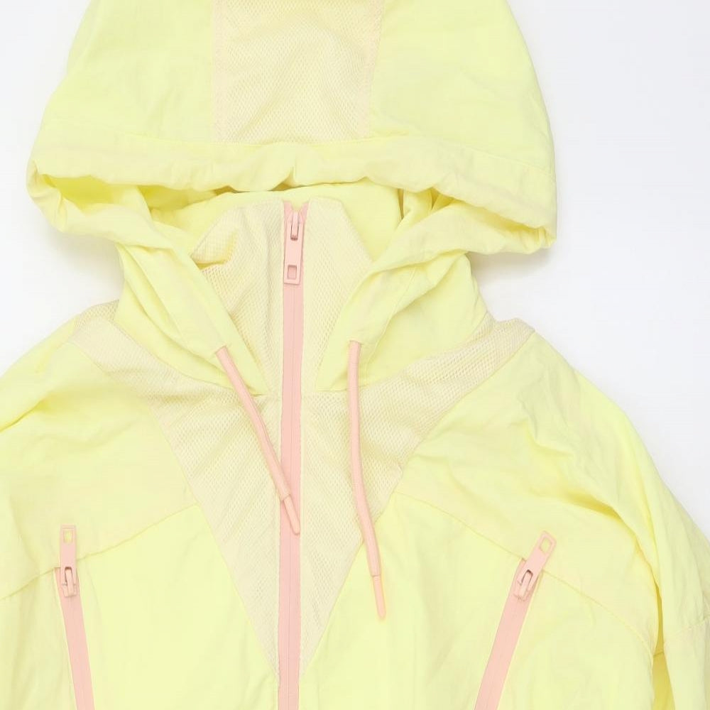 Zara Womens Yellow Jacket Size M Zip - Cropped