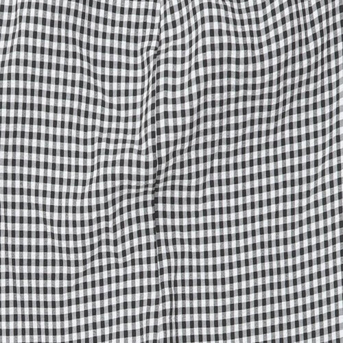Mango Womens Black Check Polyester Straight & Pencil Skirt Size XS Zip