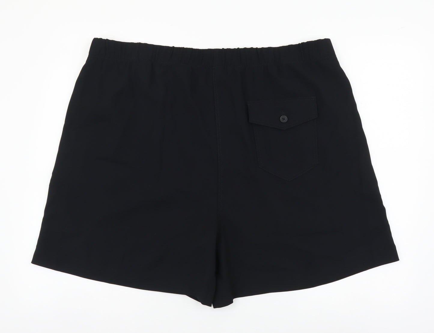 Marks and Spencer Womens Black Polyester Culotte Shorts Size 22 L6 in Regular