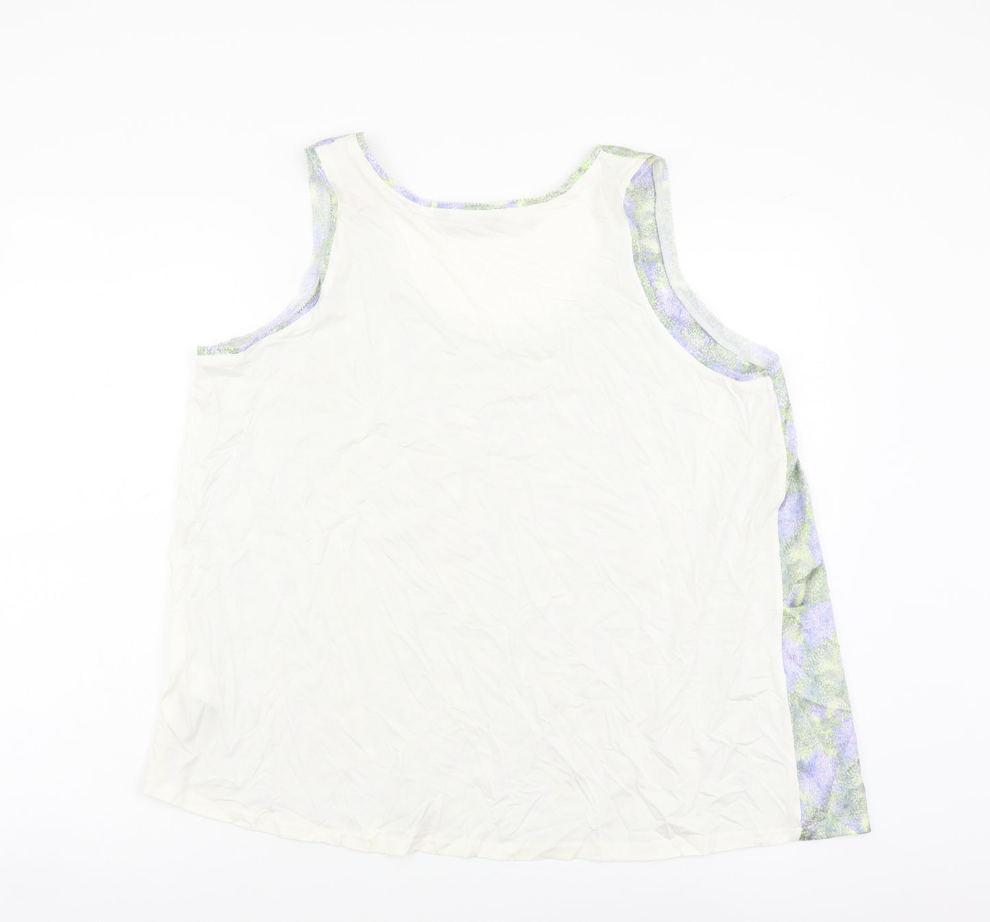 Marks and Spencer Womens Multicoloured Geometric Polyester Basic Blouse Size 14 Scoop Neck