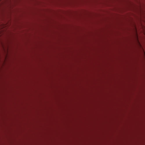 Select Womens Purple Polyester Basic T-Shirt Size 16 Round Neck