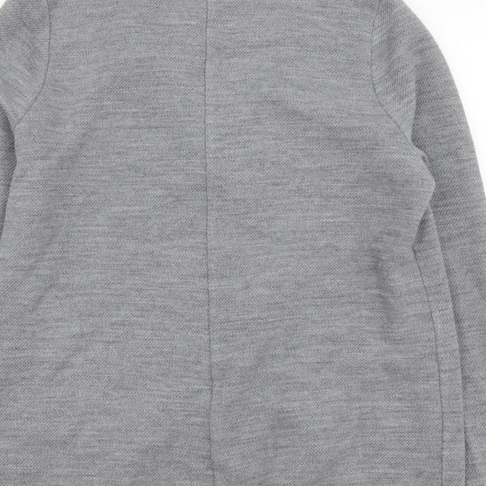 River Island Womens Grey Jacket Coatigan Size 12 Tie