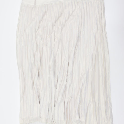 Marks and Spencer Womens Pink Polyester Pleated Skirt Size 22