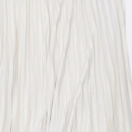 Marks and Spencer Womens Pink Polyester Pleated Skirt Size 22