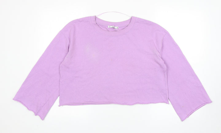Pull&Bear Womens Purple Cotton Pullover Sweatshirt Size M Pullover