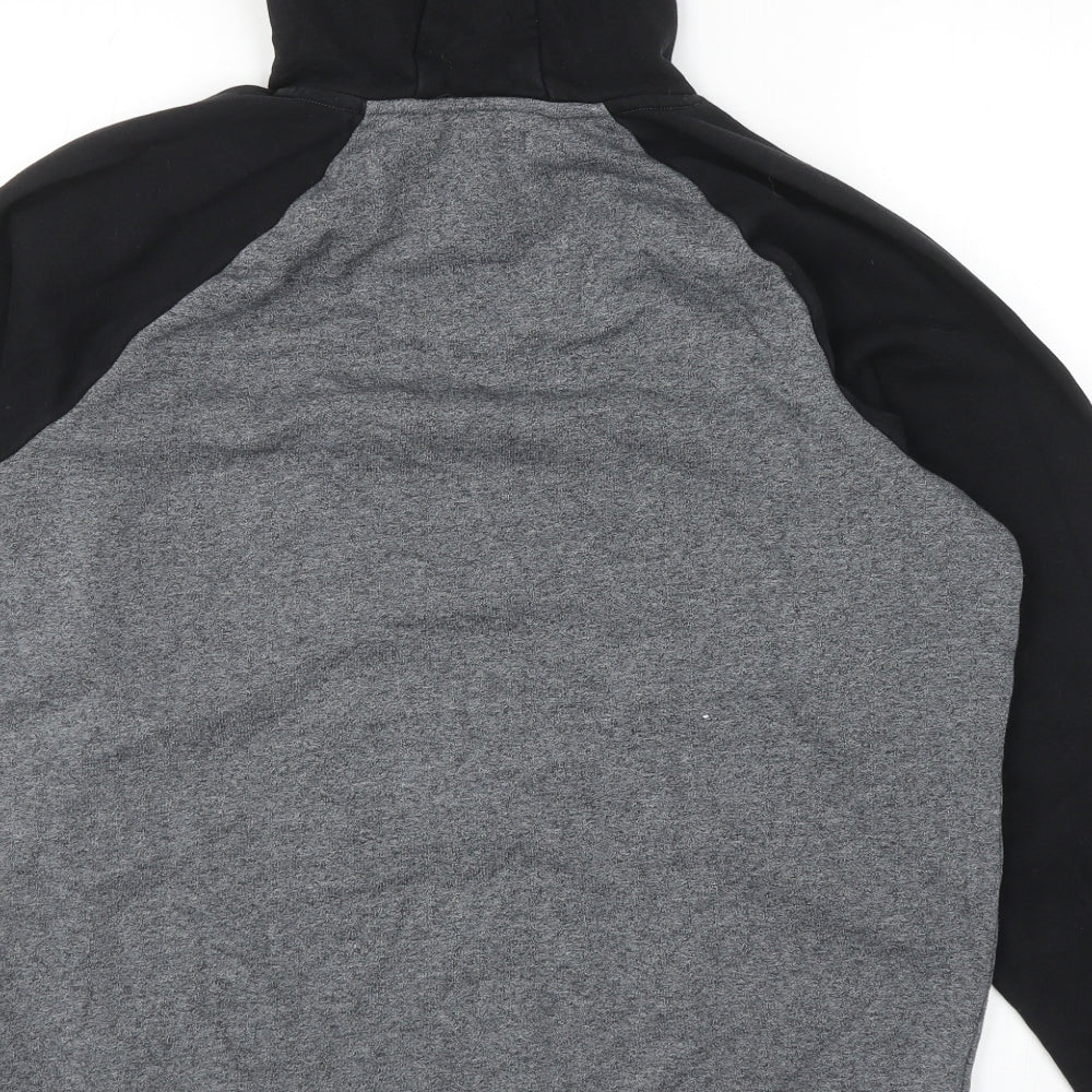 TU Mens Grey Cotton Pullover Hoodie Size L