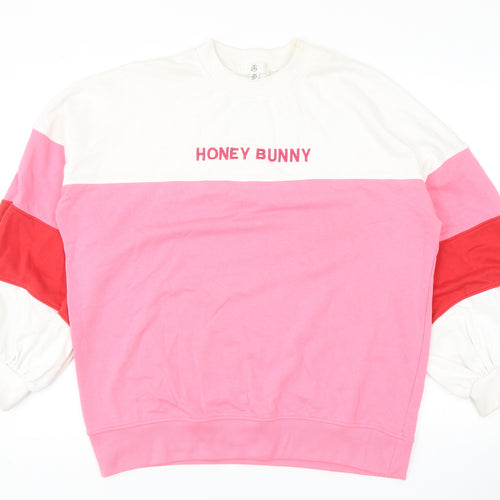 Missguided Womens Purple Colourblock Polyester Pullover Sweatshirt Size 8 Pullover - Honey Bunny