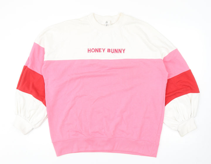 Missguided Womens Purple Colourblock Polyester Pullover Sweatshirt Size 8 Pullover - Honey Bunny