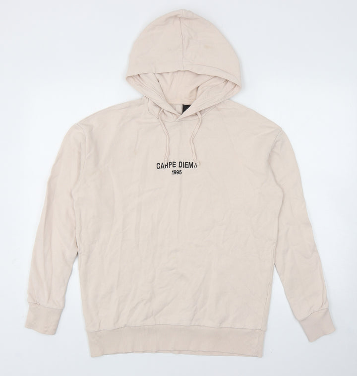 River Island Womens Pink Cotton Pullover Hoodie Size XS Pullover - Carpe Diem