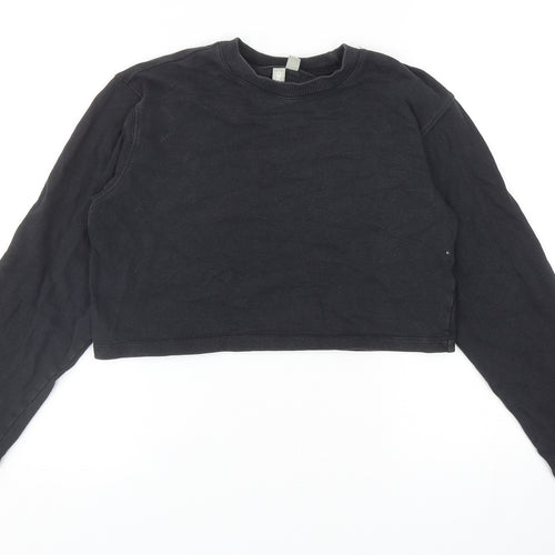 ASOS Womens Black Cotton Pullover Sweatshirt Size 4 Pullover