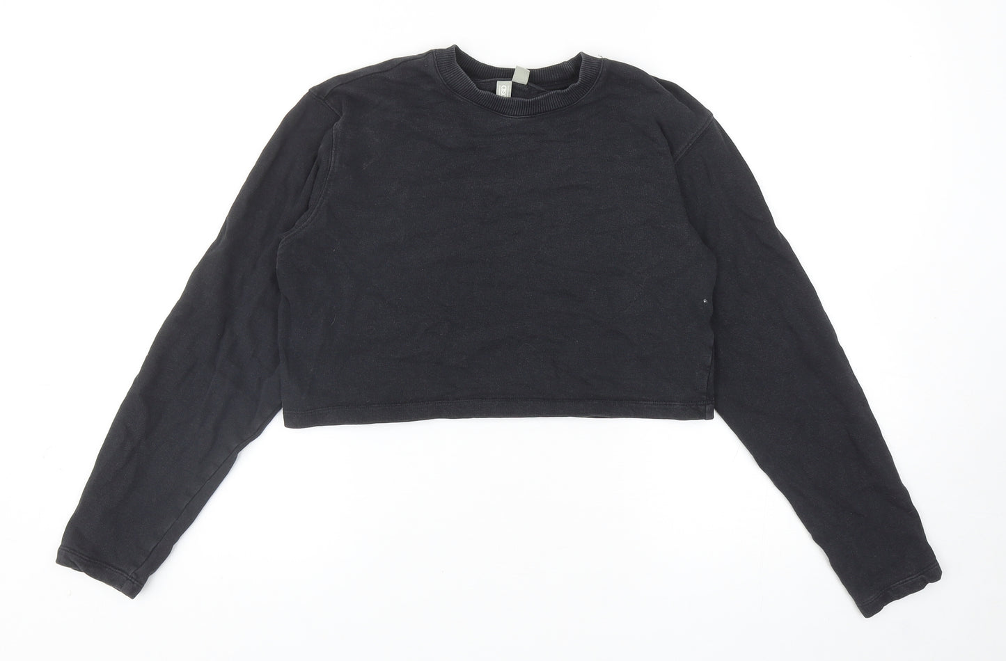 ASOS Womens Black Cotton Pullover Sweatshirt Size 4 Pullover