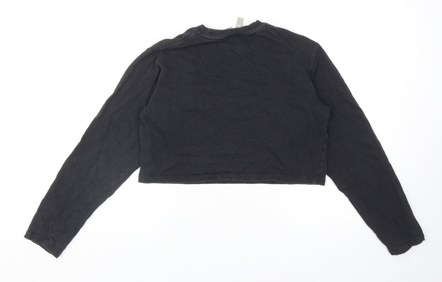 ASOS Womens Black Cotton Pullover Sweatshirt Size 4 Pullover
