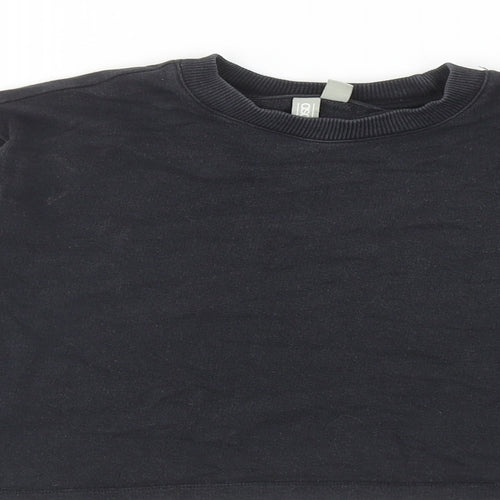 ASOS Womens Black Cotton Pullover Sweatshirt Size 4 Pullover