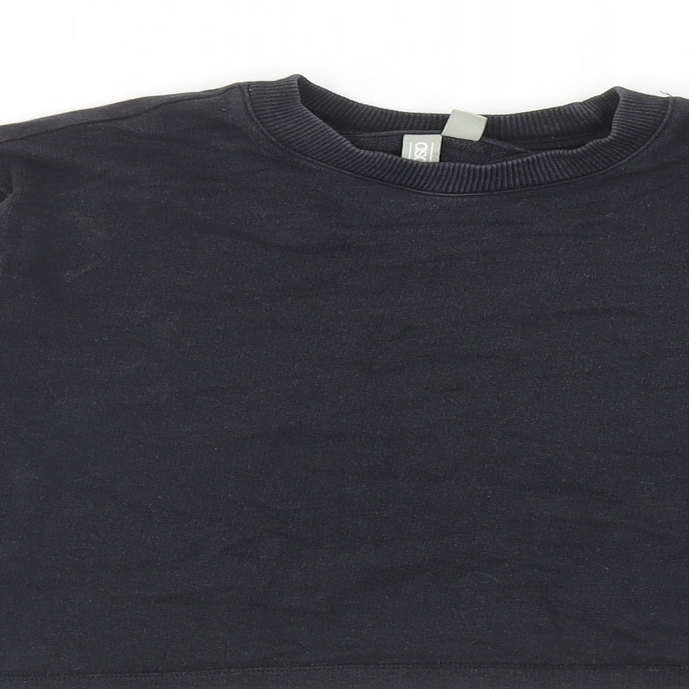 ASOS Womens Black Cotton Pullover Sweatshirt Size 4 Pullover