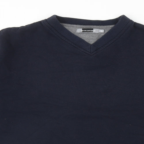 Armando Mens Blue Cotton Pullover Sweatshirt Size L