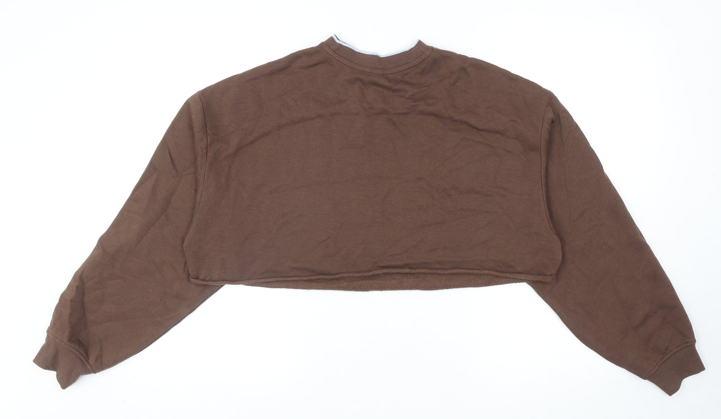 Divided by H&M Womens Brown Cotton Pullover Sweatshirt Size M Pullover - National Athletics