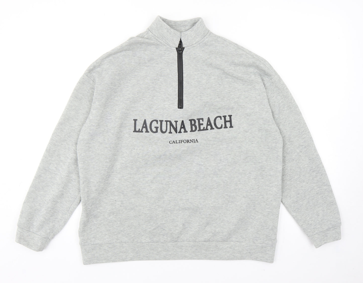 SheIn Womens Grey Polyester Pullover Sweatshirt Size S Zip - Laguna Beach California