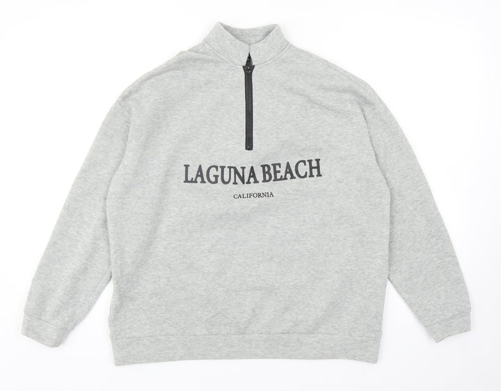 SheIn Womens Grey Polyester Pullover Sweatshirt Size S Zip - Laguna Beach California