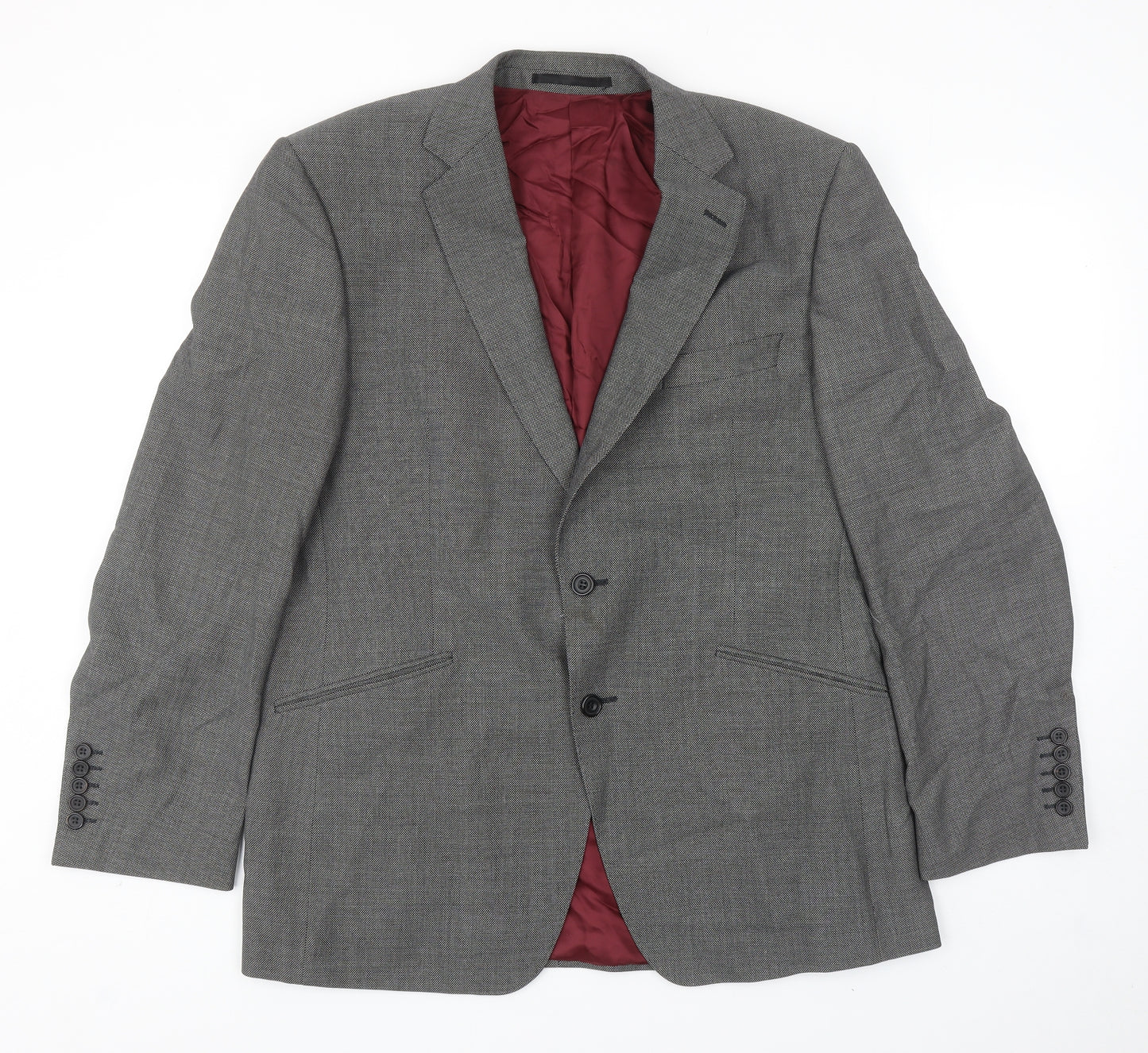 Marks and Spencer Mens Grey Viscose Jacket Blazer Size 44