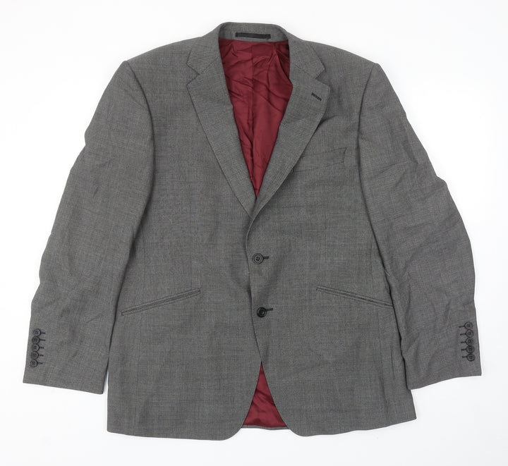 Marks and Spencer Mens Grey Viscose Jacket Blazer Size 44