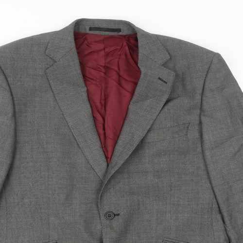 Marks and Spencer Mens Grey Viscose Jacket Blazer Size 44