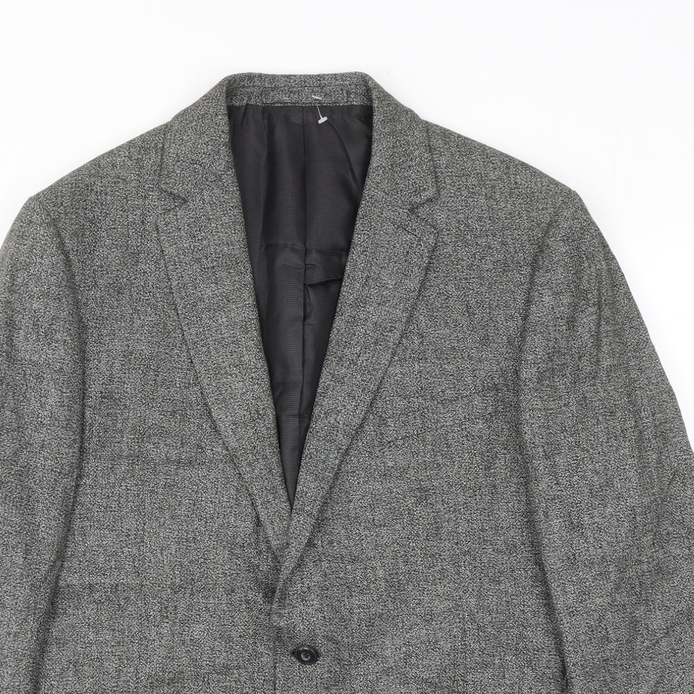 Marks and Spencer Mens Grey Linen Jacket Blazer Size 44