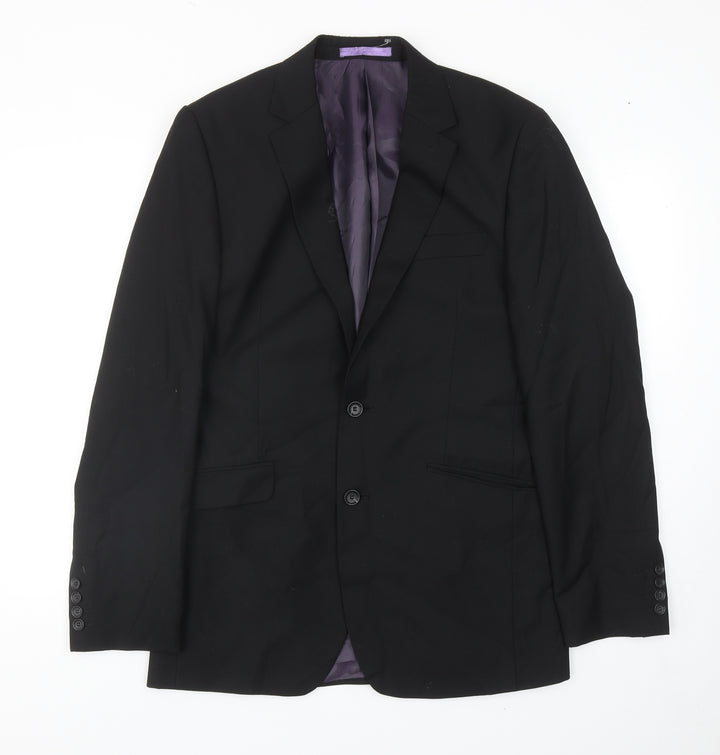 Burton Mens Black Viscose Jacket Blazer Size 38